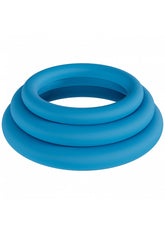 LEVELZ - Classic Silicone Cock Ring Set of 3 (L/XL/XXL) - Teal